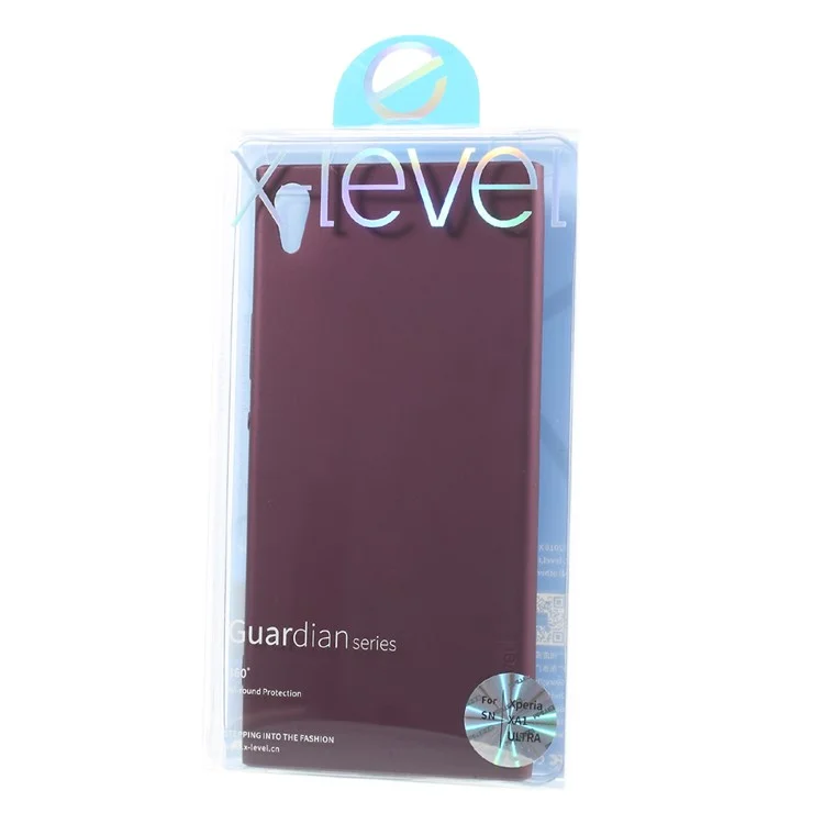 X-LEVEL Guardian Series Matte TPU Mobile Phone Case for Sony Xperia XA1 Ultra - Wine Red