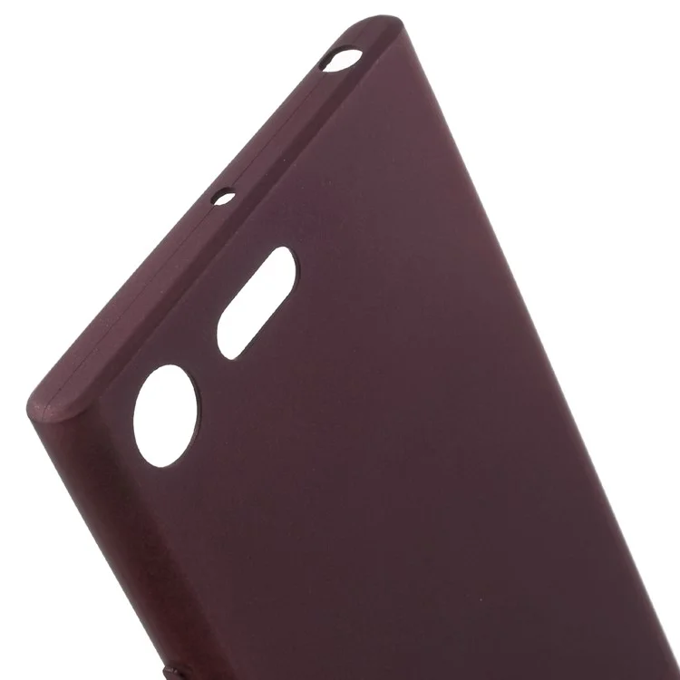 X-LEVEL Guardian Series Matte TPU Case for Sony Xperia XZ Premium - Wine Red