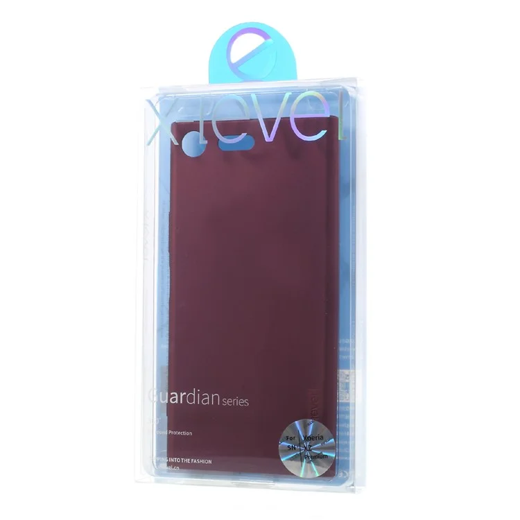 X-LEVEL Guardian Series Matte TPU Case for Sony Xperia XZ Premium - Wine Red