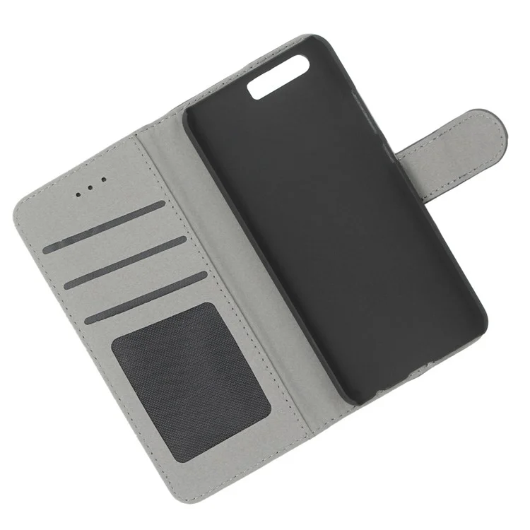 ENKAY Wallet PU Leather Protective Case with Stand for Huawei P10 Plus - Black