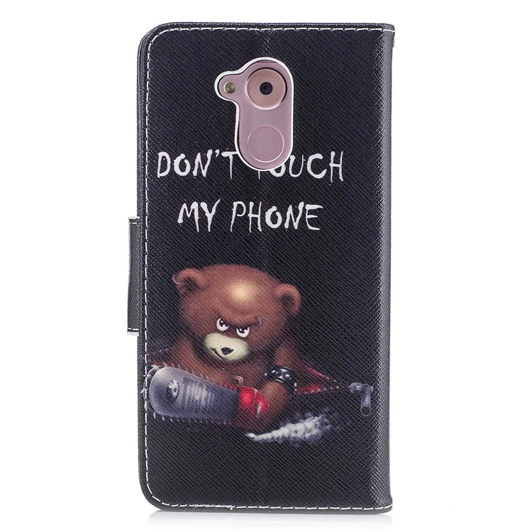 Pattern Printing Leather Stand Wallet Phone Case for Huawei Honor 6c - Bear
