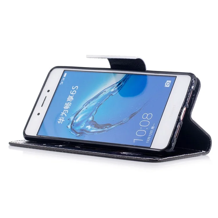 Pattern Printing Leather Stand Wallet Phone Case for Huawei Honor 6c - Bear