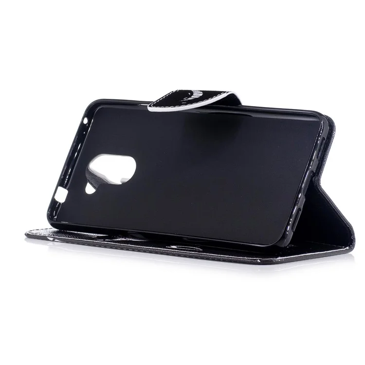 Pattern Printing Leather Mobile Phone Cover with Stand for Huawei Y7 (2017) -  Do not Touch My Phone