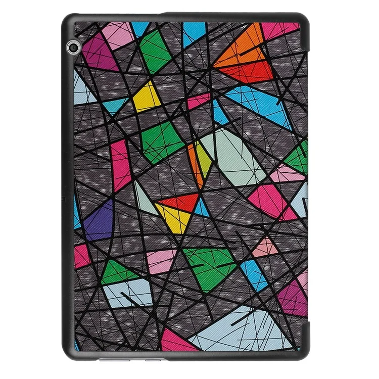 Patterned Anti-scratch PU Leather Protective Stand Cover  for Huawei MediaPad T3 10 - Colorful Pattern