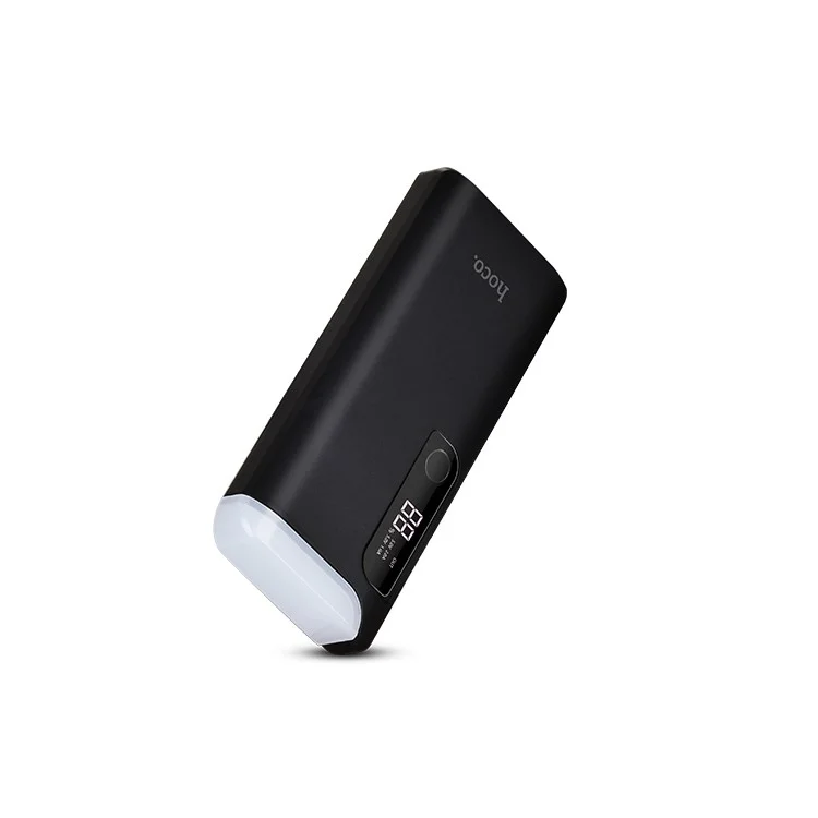 HOCO B27-15000 PuSi Mobile Power Bank with Table Lamp - Black