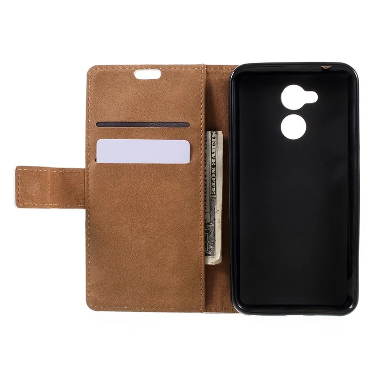 Patterned Wallet Stand Leather Mobile Phone Case for Huawei Honor 6A / Honor 5C pro - Green Flowers Tree Birdcage