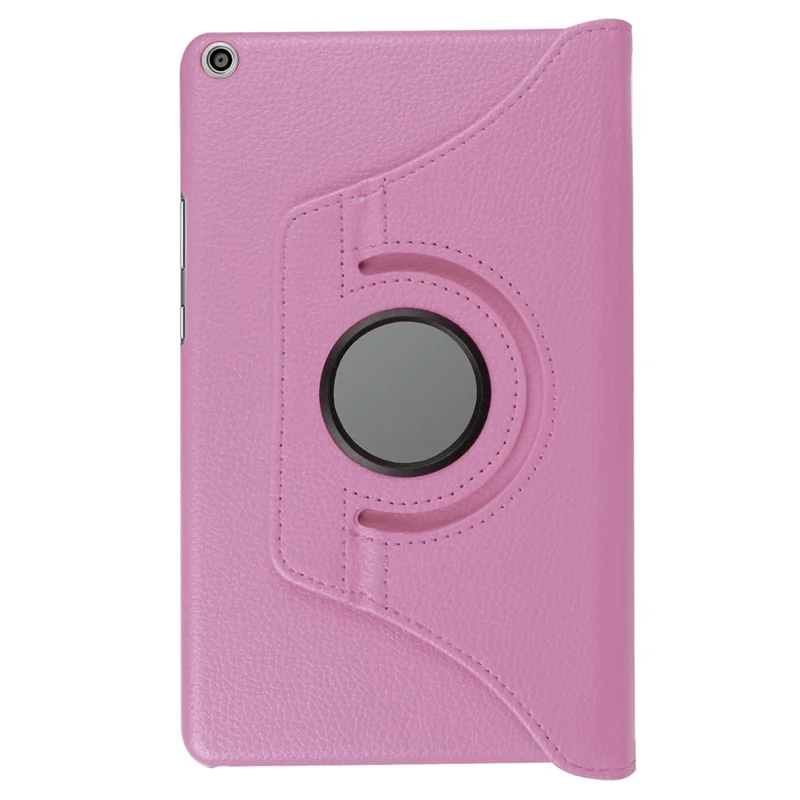 Litchi Skin Leather 360 Degree Rotary Stand Tablet Protective Case for Huawei Mediapad T3 8.0 - Pink