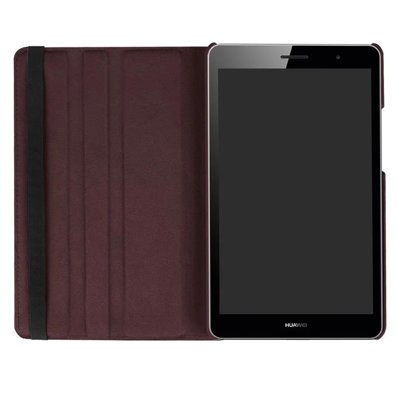 360 Degree Rotary Stand  Litchi Texture Leather Tablet Casing for Huawei Mediapad T3 8.0 - Brown