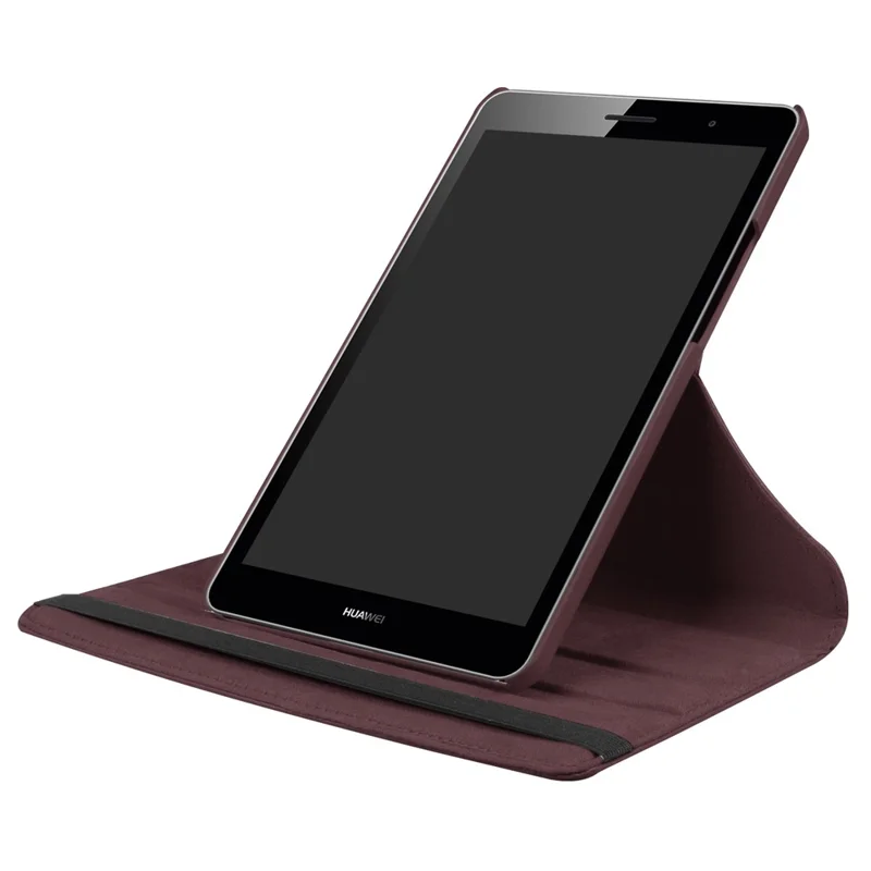 360 Degree Rotary Stand  Litchi Texture Leather Tablet Casing for Huawei Mediapad T3 8.0 - Brown