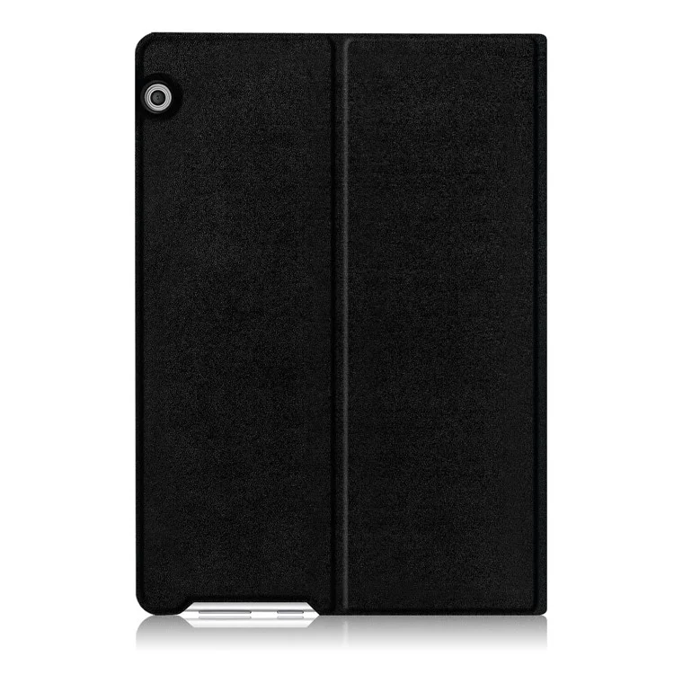 Sand-like Texture Stand Protective Leather Cover for Huawei MediaPad T3 10.0/Huawei Honor Play Pad 2 9.6-inch - Black