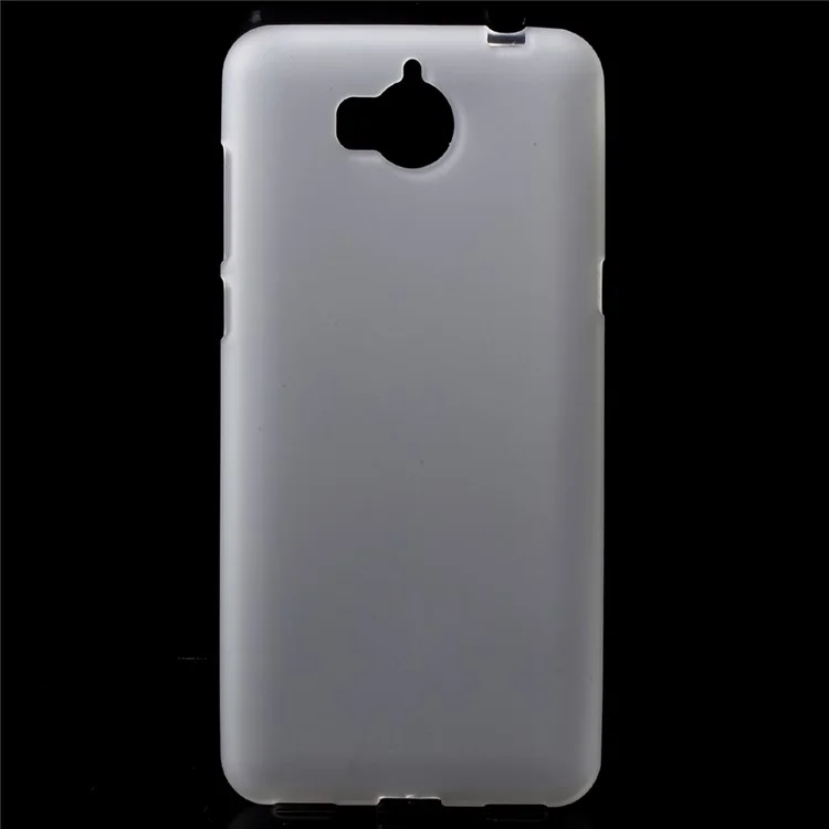 Anti-fingerprint Matte TPU Back Phone Case for Huawei Y5 (2017) / Y6 (2017) - White