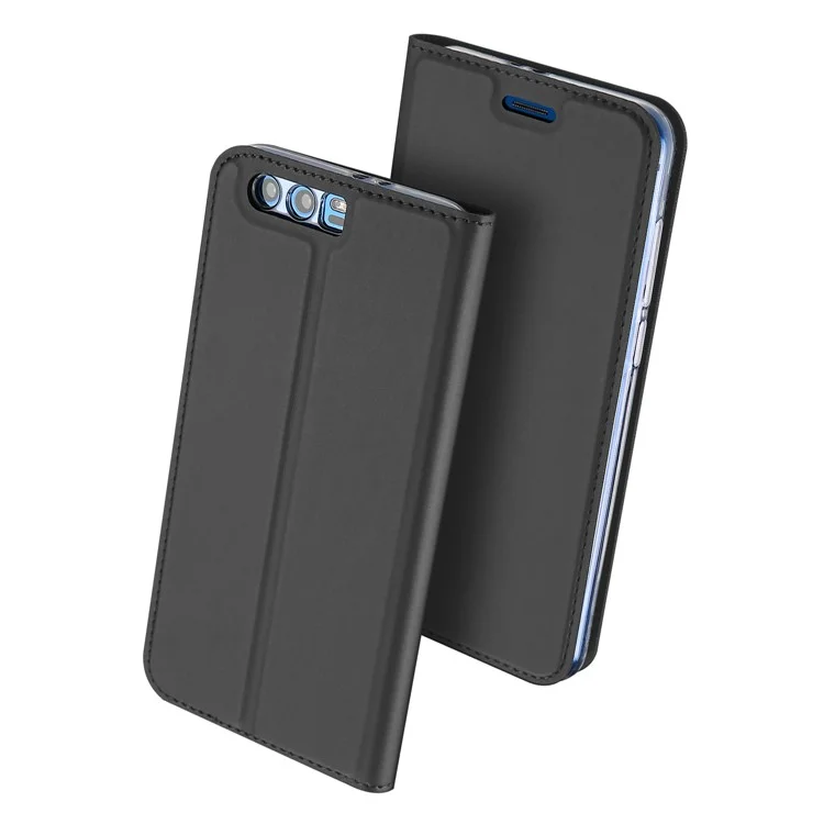 DUX DUCIS Skin Pro Series PU Leather Card Holder Stand Phone Case for Huawei Honor 9 - Dark Grey