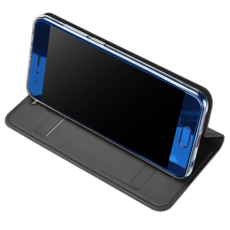 DUX DUCIS Skin Pro Series PU Leather Card Holder Stand Phone Case for Huawei Honor 9 - Dark Grey