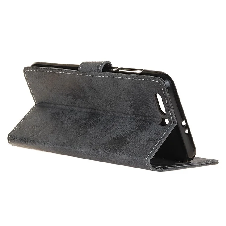 Retro Style Wallet PU Leather Phone Case for Huawei Honor 9 - Grey