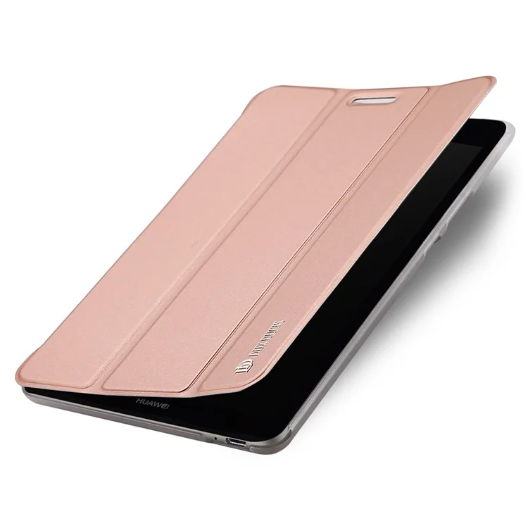 DUX DUCIS Skin Pro Series Awaken Tri-fold Leather Cover for Huawei MediaPad T3 8.0 - Rose Gold
