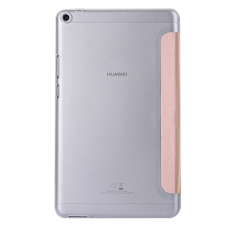 DUX DUCIS Skin Pro Series Awaken Tri-fold Leather Cover for Huawei MediaPad T3 8.0 - Rose Gold