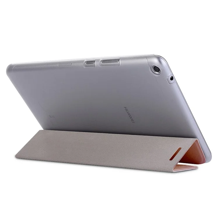 DUX DUCIS Skin Pro Series Awaken Tri-fold Leather Cover for Huawei MediaPad T3 8.0 - Rose Gold