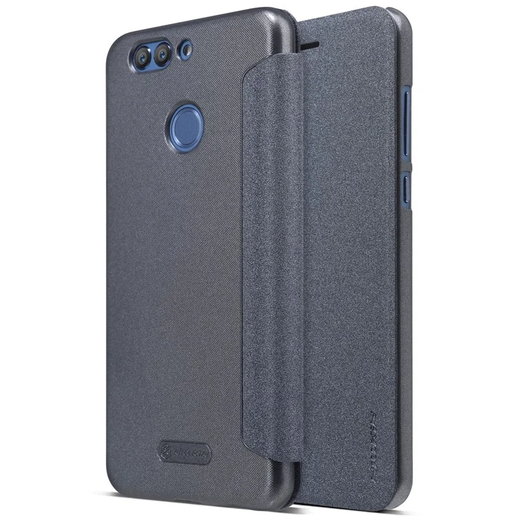 NILLKIN Sparkle Series Flip Leather Case for Huawei Nova 2 Plus - Black