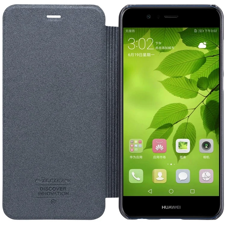 NILLKIN Sparkle Series Flip Leather Case for Huawei Nova 2 Plus - Black