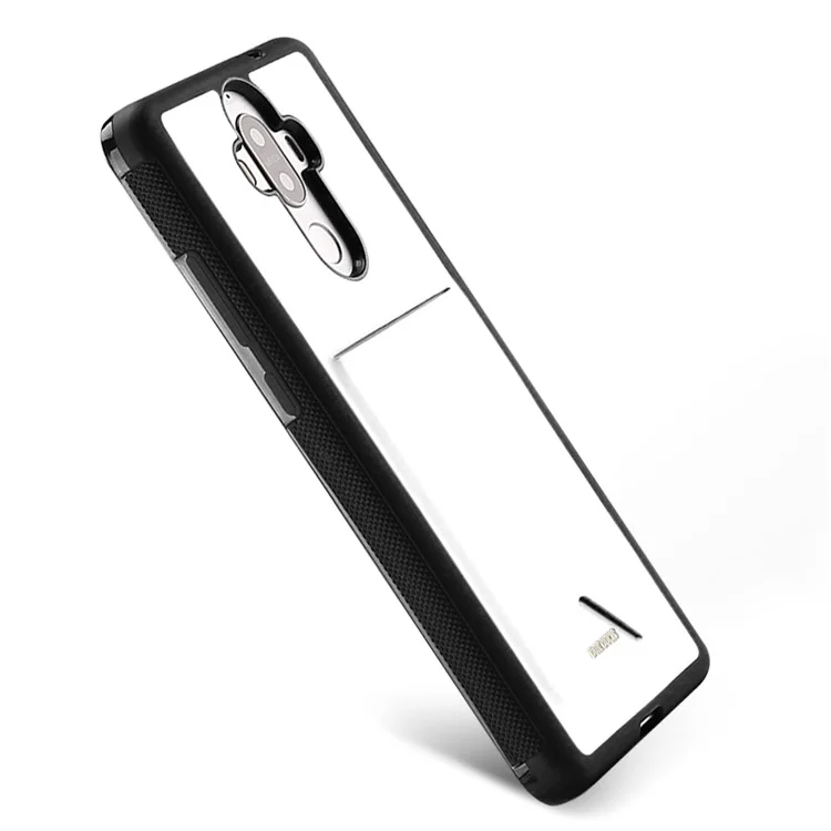 DUX DUCIS Pocard Series PU Leather Skin TPU Back Casing with Card Holder for Huawei Mate 9 - White