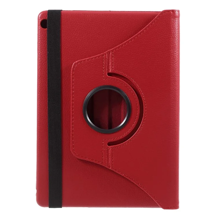 Litchi Texture 360° Swivel Leather Stand Cover for Huawei MediaPad M3 Lite 10 (10.1 Inch) - Red