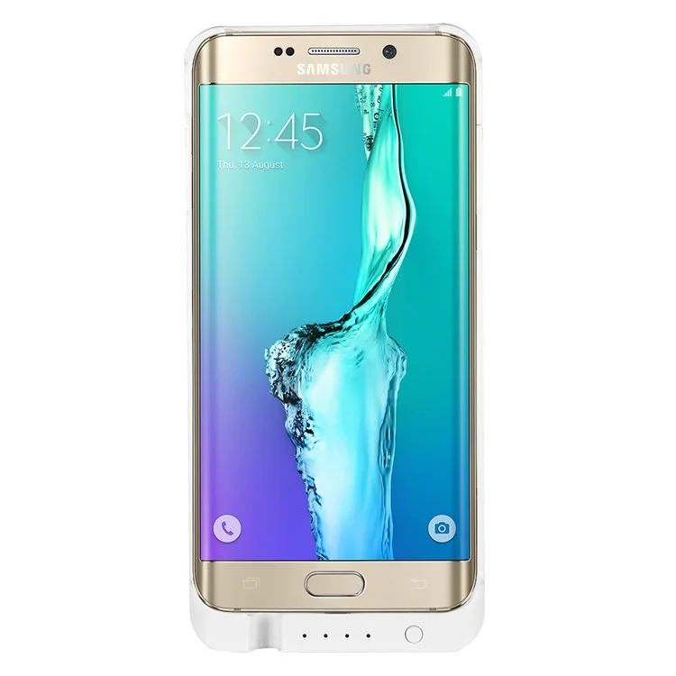 LINK DREAM 4500mAh External Battery Charger Case for Samsung Galaxy S6 Edge Plus G928 with Kickstand - White
