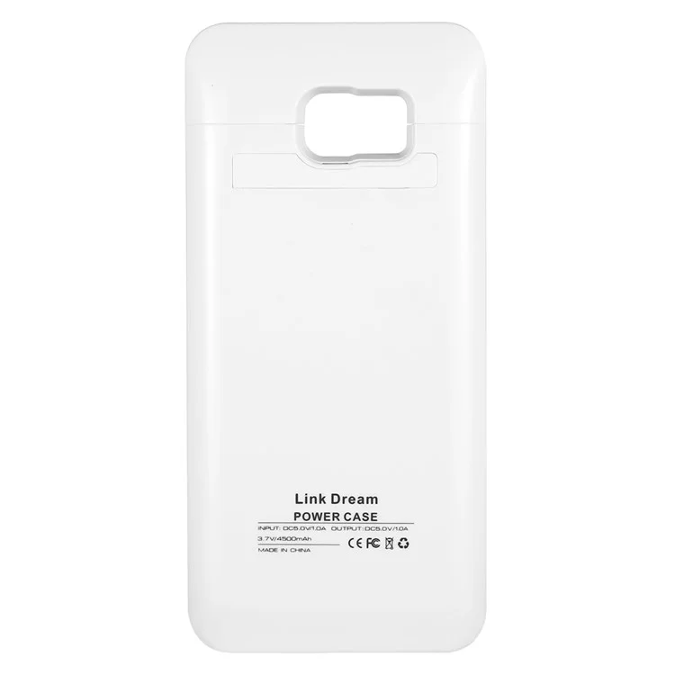 LINK DREAM 4500mAh External Battery Charger Case for Samsung Galaxy S6 Edge Plus G928 with Kickstand - White
