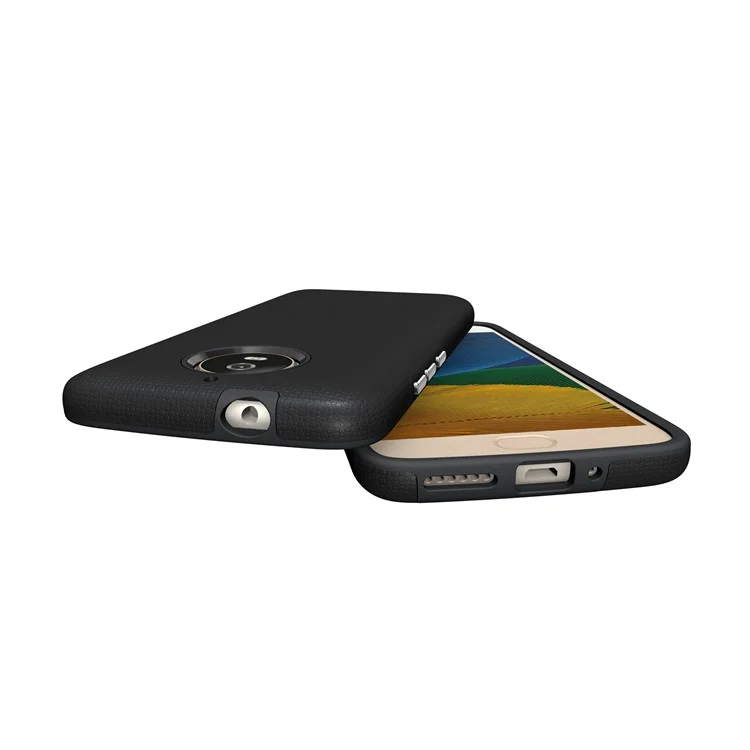 For Motorola Moto G5S Anti-skid Hybrid PC + TPU Armor Mobile Case - Black