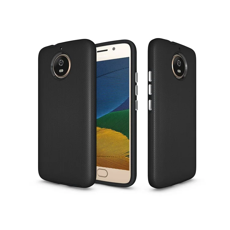 For Motorola Moto G5S Anti-skid Hybrid PC + TPU Armor Mobile Case - Black