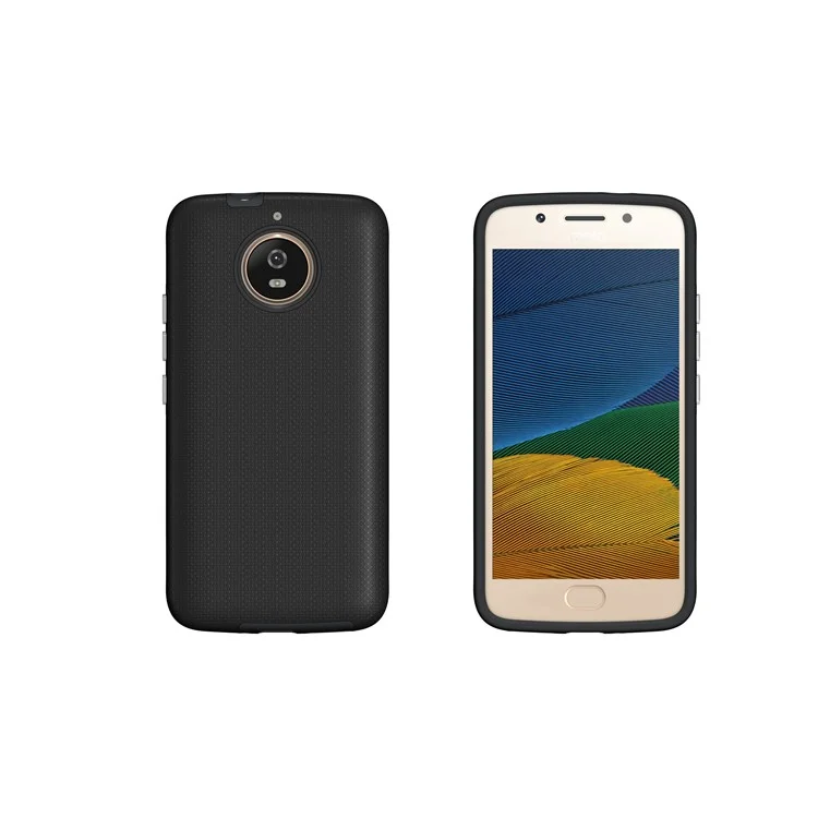 For Motorola Moto G5S Anti-skid Hybrid PC + TPU Armor Mobile Case - Black