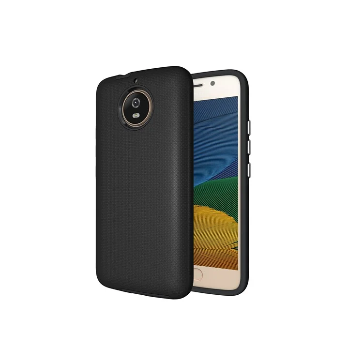 For Motorola Moto G5S Anti-skid Hybrid PC + TPU Armor Mobile Case - Black