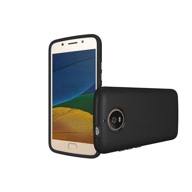 For Motorola Moto G5S Anti-skid Hybrid PC + TPU Armor Mobile Case - Black