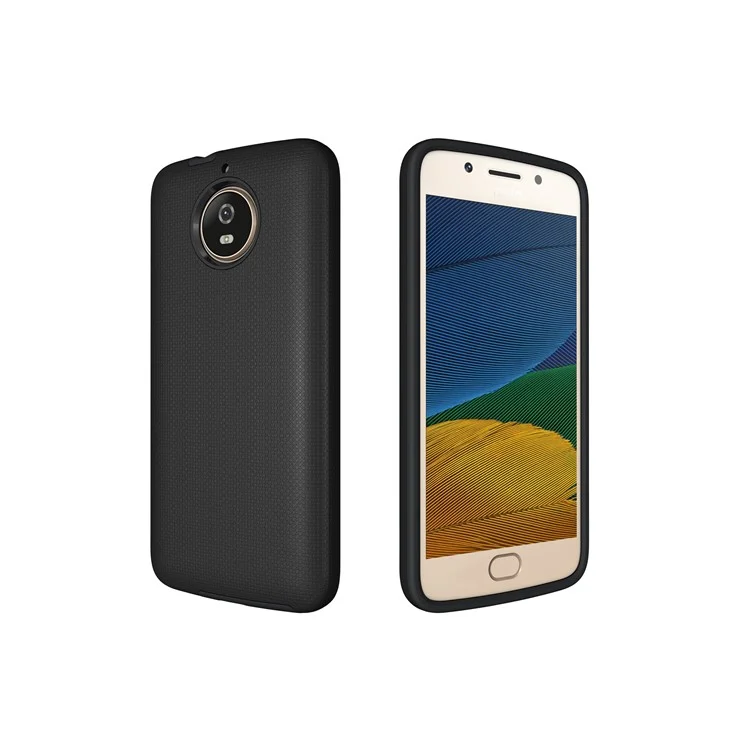 For Motorola Moto G5S Anti-skid Hybrid PC + TPU Armor Mobile Case - Black