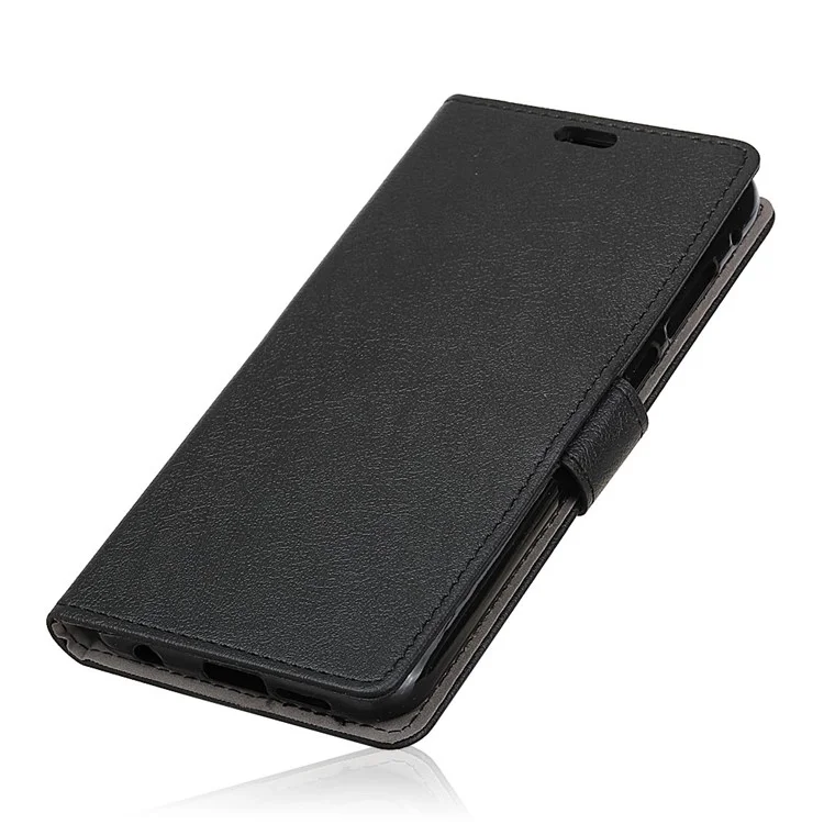 Wallet Leather Stand Cell Phone Case for Motorola Moto X4 - Black