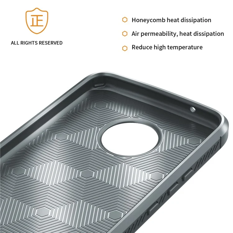 IVSO Gentry Series PU Leather Coated TPU Back Cover for Motorola Moto X4 / Moto X (4th gen.) - Grey