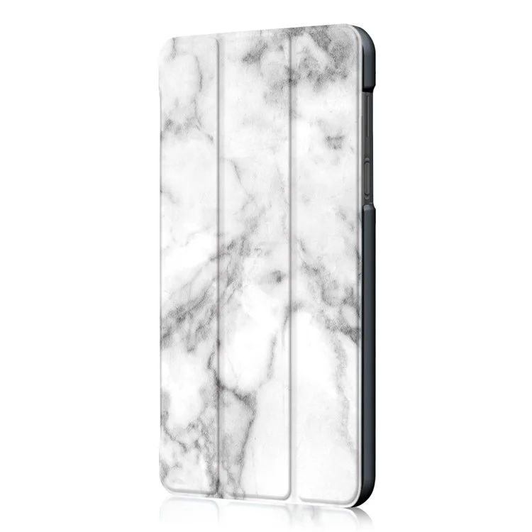 Pattern Printing Leather Tri-fold Stand Case for Lenovo Tab 7 Essential (TB-7304F/X) - Marble Pattern