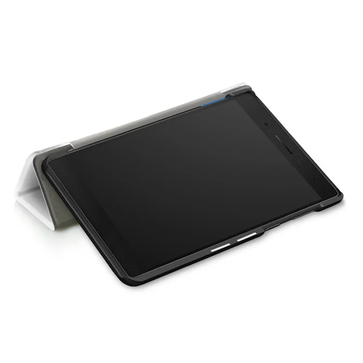Pattern Printing Leather Tri-fold Stand Case for Lenovo Tab 7 Essential (TB-7304F/X) - Marble Pattern