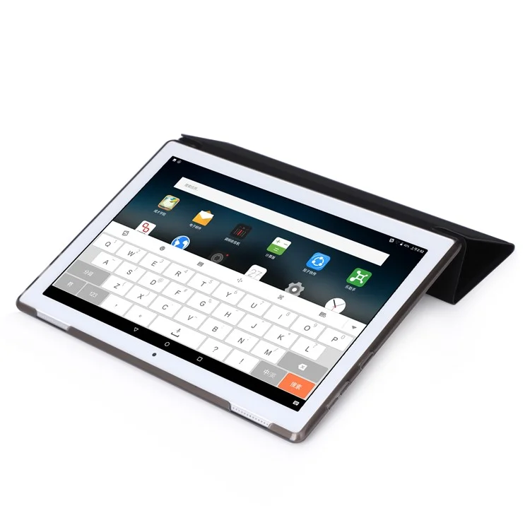 PU Leather Tri-fold Stand Tablet Case for Lenovo Tab 4 10 (TB-X304F/N) - Black