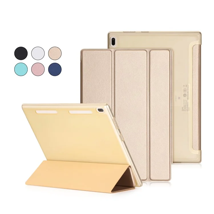 PU Leather Tri-fold Stand Case Accessory for Lenovo Tab 4 10 (TB-X304F/N) - Gold