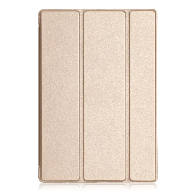 PU Leather Tri-fold Stand Case Accessory for Lenovo Tab 4 10 (TB-X304F/N) - Gold
