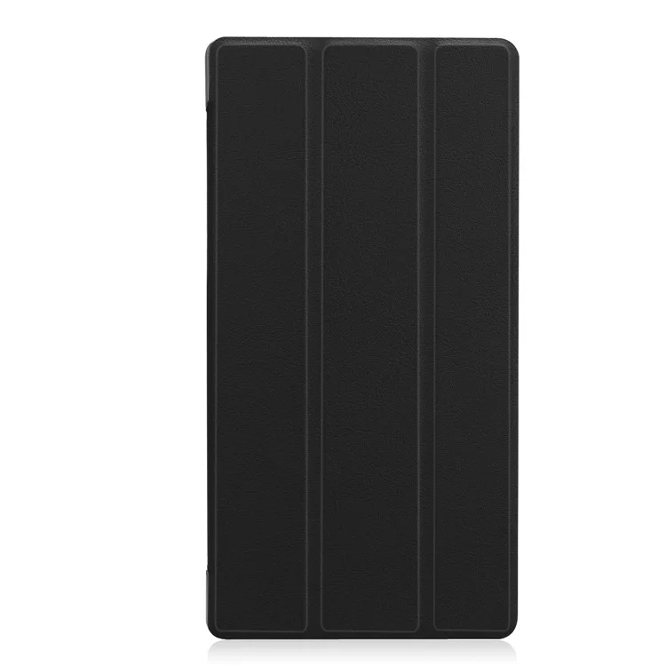 Tri-fold Stand PU Leather Protective Case for Lenovo Tab 7.0 - Black