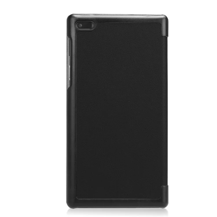 Tri-fold Stand PU Leather Protective Case for Lenovo Tab 7.0 - Black