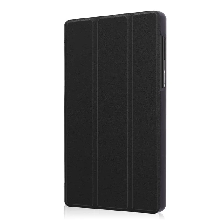 Tri-fold Stand PU Leather Protective Case for Lenovo Tab 7.0 - Black