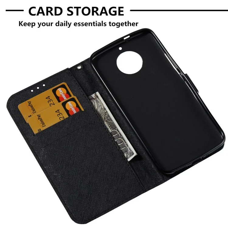 Pattern Printing Leather Wallet Case for Motorola Moto G5S - Skull Pattern