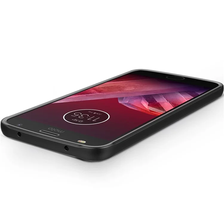 For Motorola Moto Z2 Play Shock Absorption PC + TPU Hybrid Back Case - Black