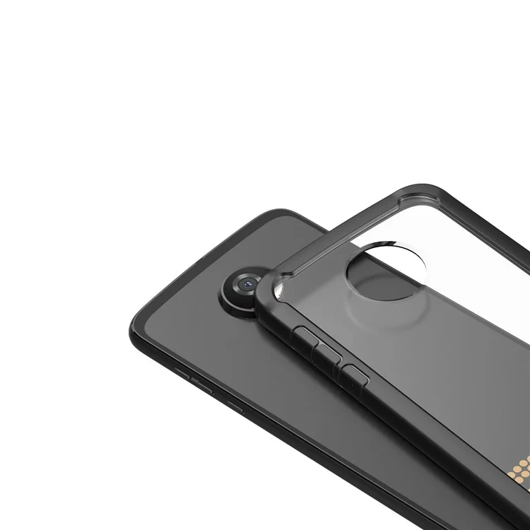 For Motorola Moto Z2 Play Shock Absorption PC + TPU Hybrid Back Case - Black