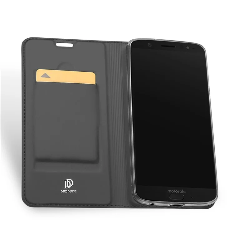 DUX DUCIS Skin Pro Series Leather Stand Case for Motorola Moto G6 - Grey
