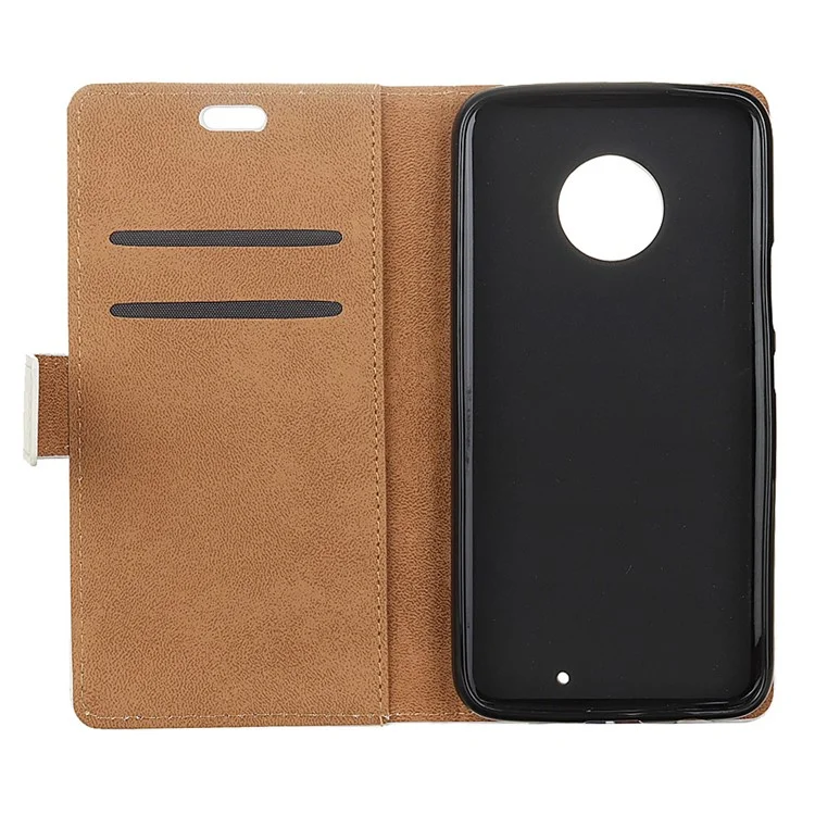 Patterned PU Leather Wallet Phone Case with Stand for Motorola Moto G6 Plus - Seamless Circle Pattern
