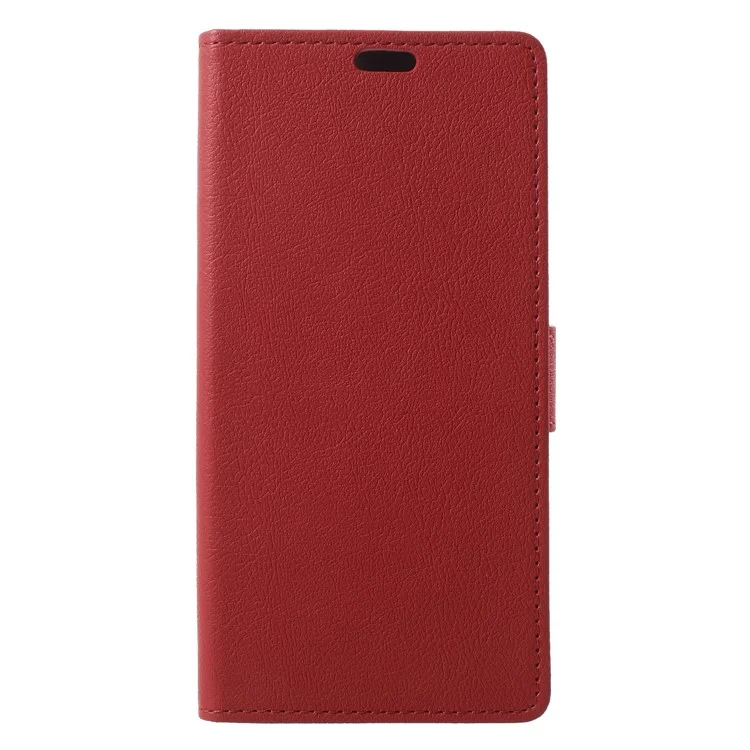 Wallet Stand Flip Leather Casing Accessory for Motorola Moto G6 Plus - Red