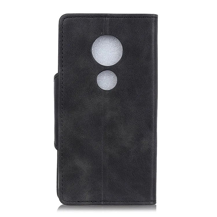 Leather Stand Wallet Phone Case for Motorola Moto E5 Plus - Black